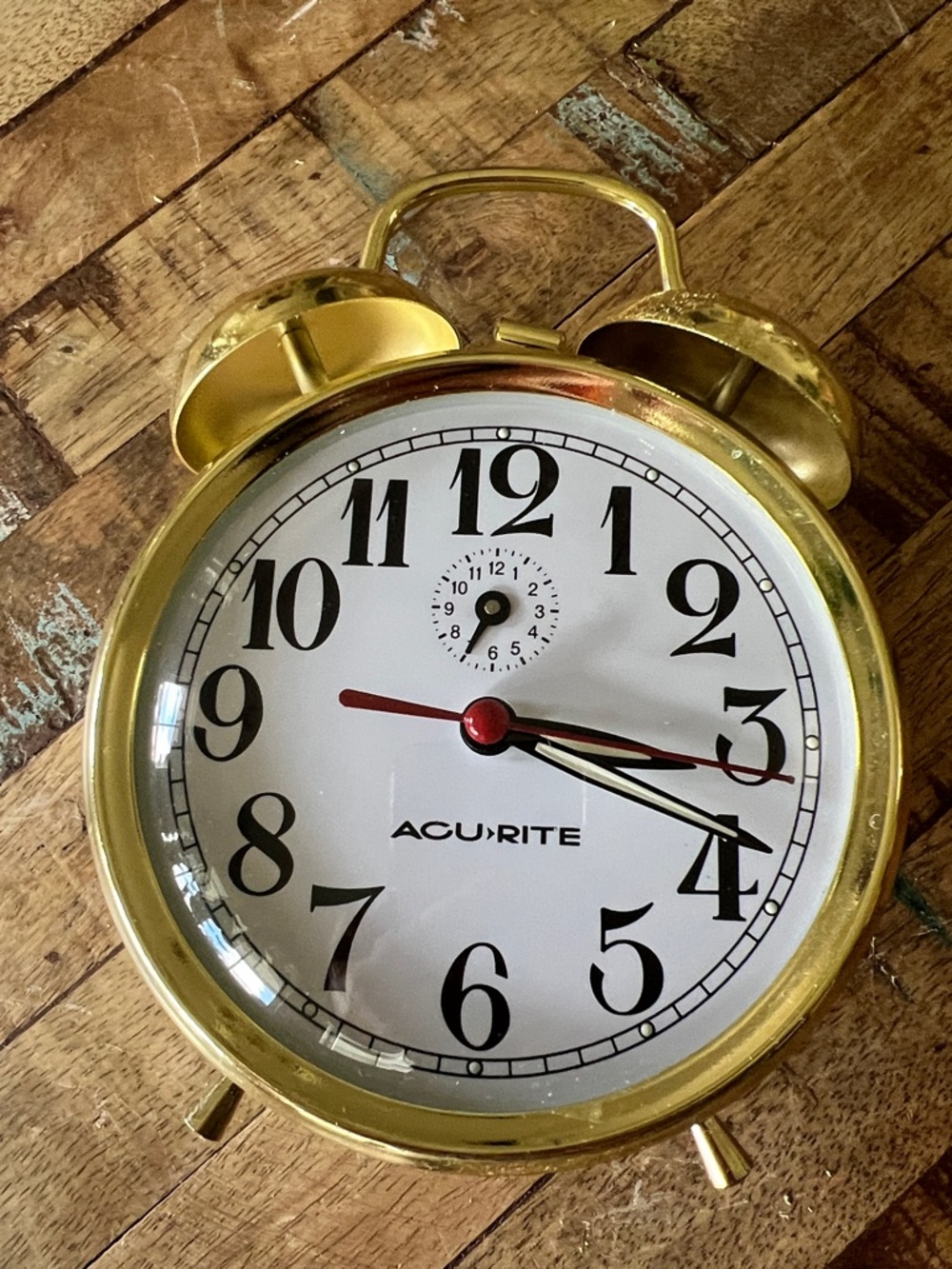 AcuRite Vintage Twin Bell Metal Alarm  Clock